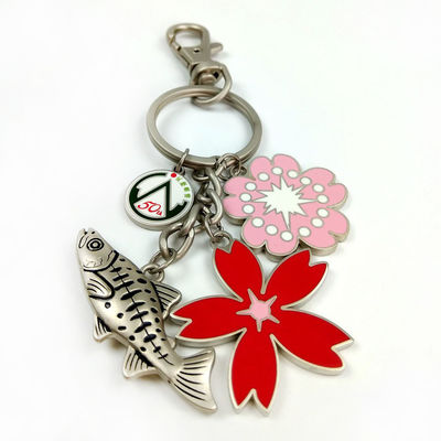 kupować Zink stopu odlewu gumowego Custom Keychains z miękkim emalitu produkcja online