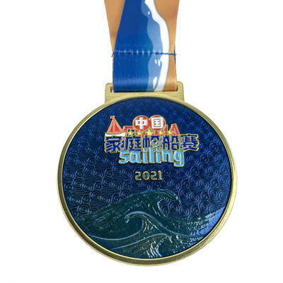 kupować Niestandardowy medal z grawerem 3D Medal żeglarski z logo produkcja online