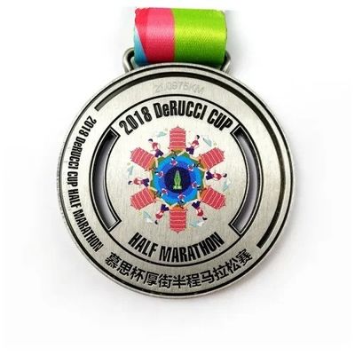 kupować 70mm Custom Race Medal / Embossing 3D Antyczny Srebrny Medal produkcja online