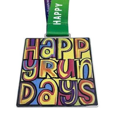 kupować Zink stopu metalicznego duży rozmiar Medal personalizowany / Graffiti Square Medal produkcja online