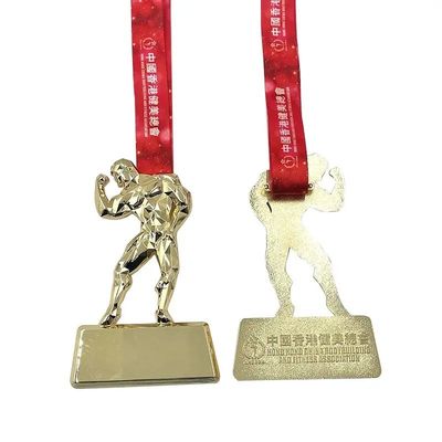 kupować 3D Fitness Gold Award Bodybuilding Stock Medal produkcja online