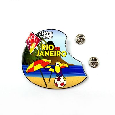 kupować CMYK Drukowany Metal Pin Badge Z Butterfly Clutch Do Wydarzeń Sportowych produkcja online
