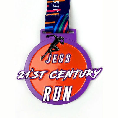 Farbowy Spray Online Maraton Medal Okrągły Kształt Do Teathers Day Run