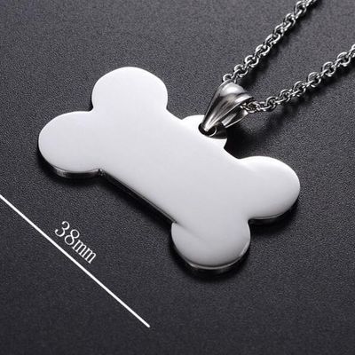 Kształt kości Pies ID Tag Logo Niestandardowe Blank Złoża Nierdzewna Dog ID Tags